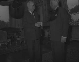 Il Presidente della Repubblica Giuseppe Saragat riceve in udienza Edward Heath, Capo del Partito conservatore britannico