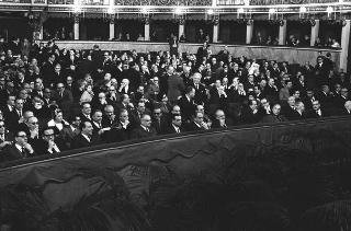Napoli, Teatro San Carlo: discorso commemorativo del Presidente della Repubblica Giuseppe Saragat in occasione del I centenario della nascita di Benedetto Croce
