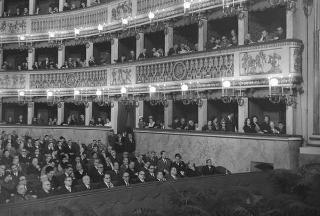 Napoli, Teatro San Carlo: discorso commemorativo del Presidente della Repubblica Giuseppe Saragat in occasione del I centenario della nascita di Benedetto Croce