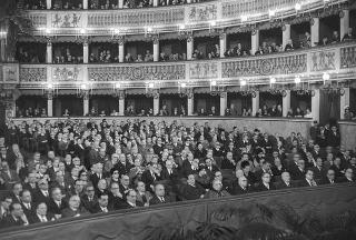 Napoli, Teatro San Carlo: discorso commemorativo del Presidente della Repubblica Giuseppe Saragat in occasione del I centenario della nascita di Benedetto Croce
