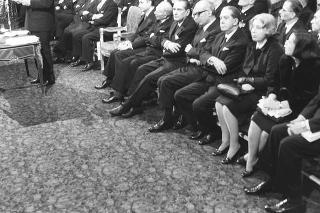 Napoli, Teatro San Carlo: discorso commemorativo del Presidente della Repubblica Giuseppe Saragat in occasione del I centenario della nascita di Benedetto Croce