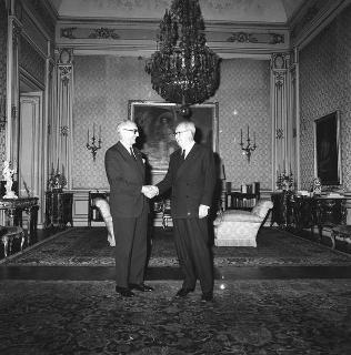 Il Presidente della Repubblica Giuseppe Saragat incontra Arturo Frondizi, ex Presidente della Repubblica Argentina