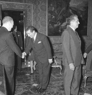 Il Presidente della Repubblica Giuseppe Saragat riceve in udienza Schik Gutierrez, Presidente della Repubblica del Nicaragua