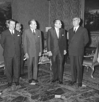 Il Presidente della Repubblica Giuseppe Saragat riceve in udienza Schik Gutierrez, Presidente della Repubblica del Nicaragua