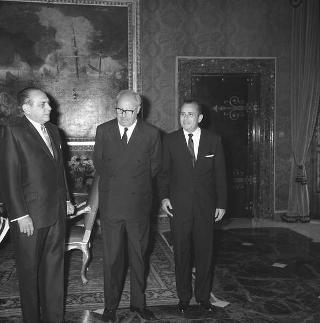 Il Presidente della Repubblica Giuseppe Saragat riceve in udienza Schik Gutierrez, Presidente della Repubblica del Nicaragua