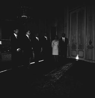 Il Presidente della Repubblica Giuseppe Saragat riceve in udienza Giuseppe Fucà, Presidente dell'Unione italiana ciechi, con una delegazione