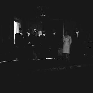 Il Presidente della Repubblica Giuseppe Saragat riceve in udienza Giuseppe Fucà, Presidente dell'Unione italiana ciechi, con una delegazione