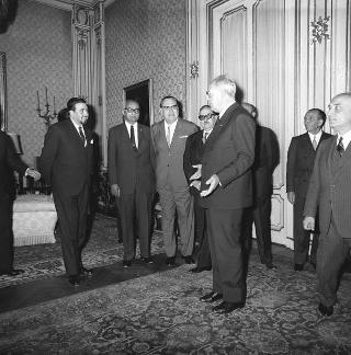 Il Presidente della Repubblica Giuseppe Saragat riceve in udienza i rappresentati dei Paesi sudamericani