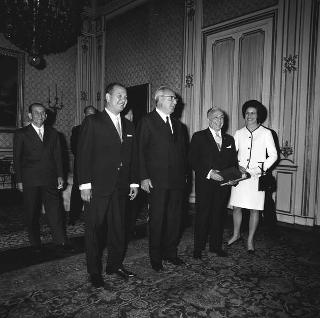 Il Presidente della Repubblica Giuseppe Saragat riceve in udienza i rappresentati dei Paesi sudamericani