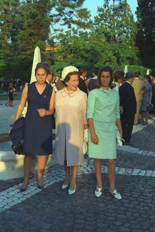 Ricevimento offerto dal Presidente della Repubblica Giuseppe Saragat nei giardini del Quirinale per il ventesimo anniversario della fondazione della Repubblica