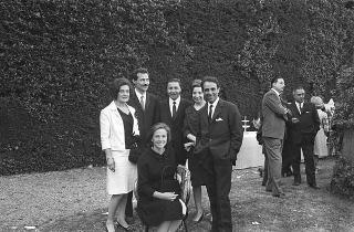 Ricevimento offerto dal Presidente della Repubblica Giuseppe Saragat nei giardini del Quirinale per il ventesimo anniversario della fondazione della Repubblica