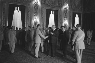 Ricevimento offerto dal Presidente della Repubblica Giuseppe Saragat nei giardini del Quirinale per il ventesimo anniversario della fondazione della Repubblica
