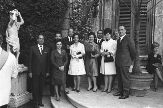 Ricevimento offerto dal Presidente della Repubblica Giuseppe Saragat nei giardini del Quirinale per il ventesimo anniversario della fondazione della Repubblica