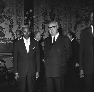Colazione offerta Presidente della Repubblica Giuseppe Saragat in onore del Presidente della Repubblica Somala Aden Abdulla Osman