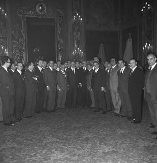 Udienza con il Presidente della Repubblica Giuseppe Saragat  con una delegazione dei partecipanti al Congresso Costituente del nuovo Partito PSI-PSDI