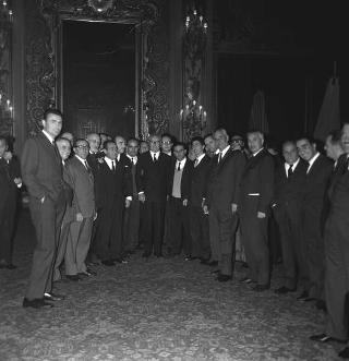Udienza con il Presidente della Repubblica Giuseppe Saragat  con una delegazione dei partecipanti al Congresso Costituente del nuovo Partito PSI-PSDI