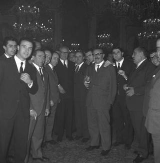Udienza con il Presidente della Repubblica Giuseppe Saragat  con una delegazione dei partecipanti al Congresso Costituente del nuovo Partito PSI-PSDI