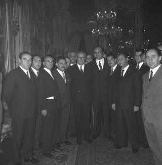 Udienza con il Presidente della Repubblica Giuseppe Saragat  con una delegazione dei partecipanti al Congresso Costituente del nuovo Partito PSI-PSDI