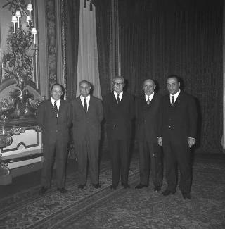 Udienza con il Presidente della Repubblica Giuseppe Saragat  con una delegazione dei partecipanti al Congresso Costituente del nuovo Partito PSI-PSDI