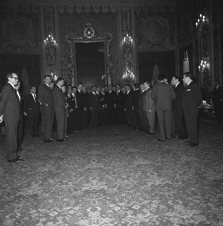 Udienza con il Presidente della Repubblica Giuseppe Saragat  con una delegazione dei partecipanti al Congresso Costituente del nuovo Partito PSI-PSDI