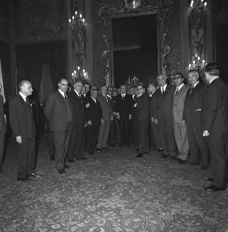 Udienza con il Presidente della Repubblica Giuseppe Saragat  con una delegazione dei partecipanti al Congresso Costituente del nuovo Partito PSI-PSDI