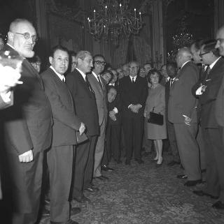 Udienza con il Presidente della Repubblica Giuseppe Saragat  con una delegazione dei partecipanti al Congresso Costituente del nuovo Partito PSI-PSDI