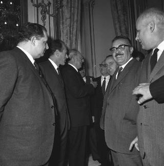 Udienza con il Presidente della Repubblica Giuseppe Saragat  con una delegazione dei partecipanti al Congresso Costituente del nuovo Partito PSI-PSDI