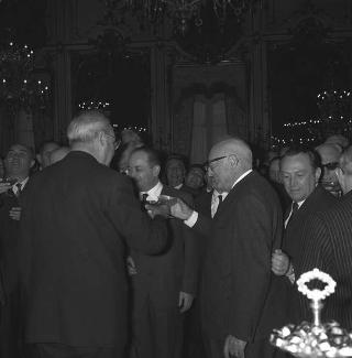 Udienza con il Presidente della Repubblica Giuseppe Saragat  con una delegazione dei partecipanti al Congresso Costituente del nuovo Partito PSI-PSDI