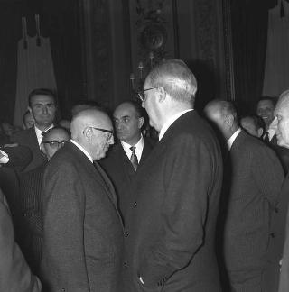 Udienza con il Presidente della Repubblica Giuseppe Saragat  con una delegazione dei partecipanti al Congresso Costituente del nuovo Partito PSI-PSDI