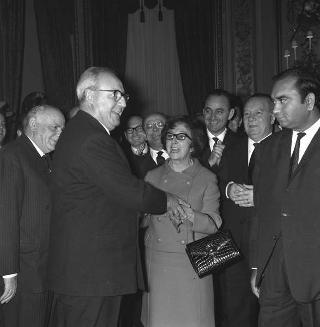Udienza con il Presidente della Repubblica Giuseppe Saragat  con una delegazione dei partecipanti al Congresso Costituente del nuovo Partito PSI-PSDI