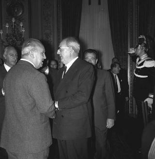 Udienza con il Presidente della Repubblica Giuseppe Saragat  con una delegazione dei partecipanti al Congresso Costituente del nuovo Partito PSI-PSDI