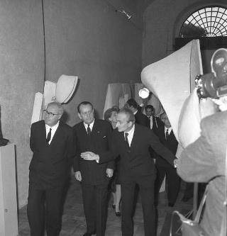 Intervento del Presidente della Repubblica Giuseppe Saragat all'inaugurazione della Mostra annuale dell'Accademia di Francia in occasione della riapertura di Villa Medici