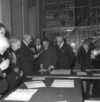 Intervento del Presidente della Repubblica Giuseppe Saragat all'inaugurazione della Mostra annuale dell'Accademia di Francia in occasione della riapertura di Villa Medici