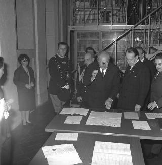 Intervento del Presidente della Repubblica Giuseppe Saragat all'inaugurazione della Mostra annuale dell'Accademia di Francia in occasione della riapertura di Villa Medici