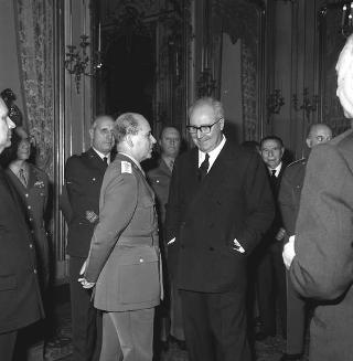 Ricevimento delle Alte Cariche dello Stato e del Corpo Diplomatico per la tradizionale presentazione degli auguri di Natale e Capodanno al Presidente della Repubblica Giuseppe Saragat