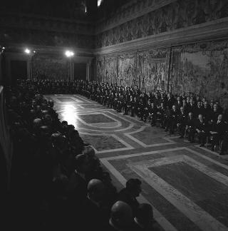 Presentazione degli auguri da parte del Corpo Diplomatico al Presidente della Repubblica Giuseppe Saragat