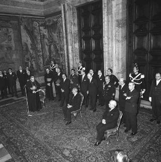 Presentazione degli auguri da parte del Corpo Diplomatico al Presidente della Repubblica Giuseppe Saragat