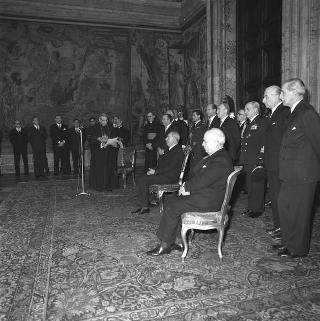 Presentazione degli auguri da parte del Corpo Diplomatico al Presidente della Repubblica Giuseppe Saragat