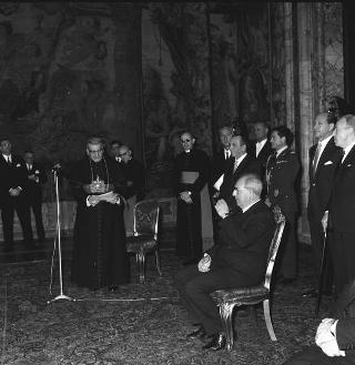Presentazione degli auguri da parte del Corpo Diplomatico al Presidente della Repubblica Giuseppe Saragat