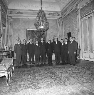 Il Presidente della Repubblica Giuseppe Saragat con Paolo Barbi, Presidente dell'Associazione Nazionale Venezia Giulia e Dalmazia