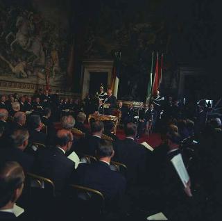 Visita privata del Presidente della Repubblica Francese Charles De Gaulle per la cerimonia in Campidoglio nel X anniversario della firma dei Trattati istitutivi della CEE