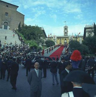 Visita privata del Presidente della Repubblica Francese Charles De Gaulle per la cerimonia in Campidoglio nel X anniversario della firma dei Trattati istitutivi della CEE