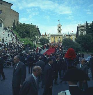 Visita privata del Presidente della Repubblica Francese Charles De Gaulle per la cerimonia in Campidoglio nel X anniversario della firma dei Trattati istitutivi della CEE