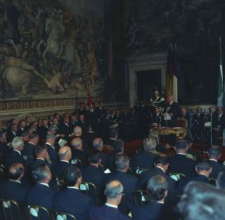 Visita privata del Presidente della Repubblica Francese Charles De Gaulle per la cerimonia in Campidoglio nel X anniversario della firma dei Trattati istitutivi della CEE