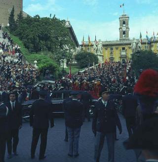 Visita privata del Presidente della Repubblica Francese Charles De Gaulle per la cerimonia in Campidoglio nel X anniversario della firma dei Trattati istitutivi della CEE