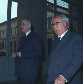 Visita privata del Presidente della Repubblica Francese Charles De Gaulle per la cerimonia in Campidoglio nel X anniversario della firma dei Trattati istitutivi della CEE