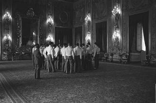 Visita di omaggio al Presidente della Repubblica Giuseppe Saragat a Castelporziano da parte degli allievi dell'Accademia di Modena