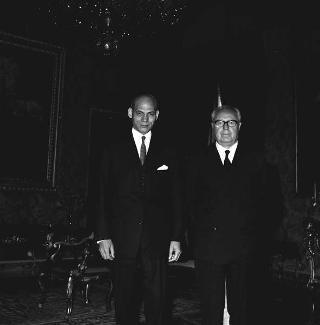 Hafez Ismail, nuovo ambasciatore della Repubblica Araba Unita: presentazione lettere credenziali