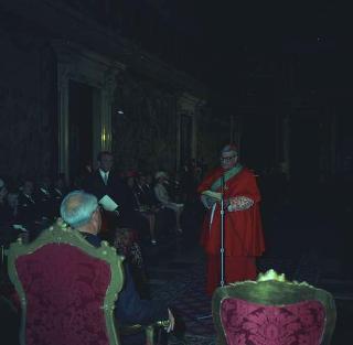 Cerimonia dell'imposizione della Berretta Cardinalizia da parte del Presidente al Nunzio Apostolico mons. Carlo Grano