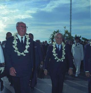 Visita di Stato del Presidente Giuseppe Saragat e del Ministro degli esteri Amintore Fanfani in Canada, Australia e Stati Uniti con soste di riposo a Tahiti, Nandi, Singapore e Ceylon (11 settembre - 3 ottobre 1967). Tahiti